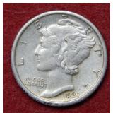 1925 Mercury Silver Dime