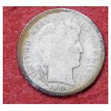 1904 S Barber Silver Dime