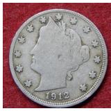 1912 S Liberty Head Nickel