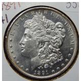 1891 Morgan Silver Dollar Coin