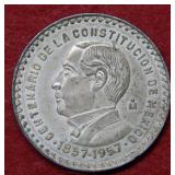 1957 Mexico Silver Constitution Peso
