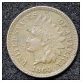 1864 L Indian Head Cent - grainy