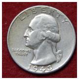 1943 Double Date Washington Silver Quarter