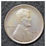 1913 D Lincoln Wheat Cent - brown