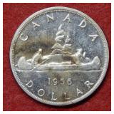 1956 Canada Silver Dollar Coin