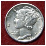 1939 S Mercury Silver Dime