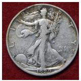 1929 S Walking Liberty Silver Half