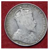 1910 Canada Silver Half Dollar Coin