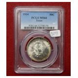 1934 Texas Silver Commemorative PCGS MS66