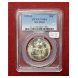 1935 S San Diego Silver Comm Half PCGS MS66