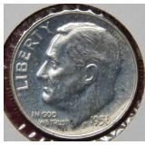 1956 Roosevelt Silver Dime - Proof