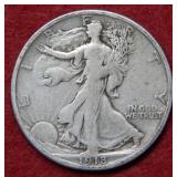 1918 S Walking Liberty Silver Half