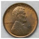 1915 Lincoln Wheat Cent - red & brown