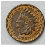 1892 Indian Head Cent - cleaned