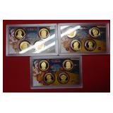 (12 coins) 3 US Mint Proof $1 Presidential Dollars