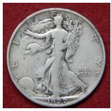 1927 S Walking Liberty Silver Half