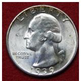 1939 D Washington Silver Quarter