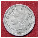 1881 Three Cent Nickel