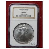 1994 Silver Eagle 1oz NGC MS69
