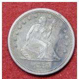 1876 S Seated Liberty Quarter