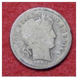 1904 S Barber Silver Dime