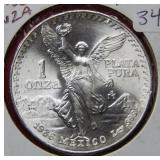 1986 Mexico Silver Onza .999 Bullion