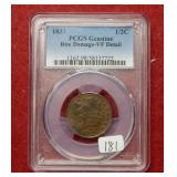 1833 Bust Half Cent PCGS Genuine VF Details