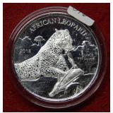 2018 Ghana Leopard 1oz .999 Silver Bullion