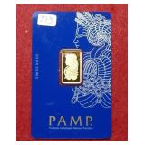 PAMP 999.9 Gold 5 Gram Bullion Bar