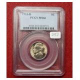 1951 D Jefferson Nickel PCGS MS66