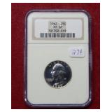 1962 Washington Silver Quarter PF67