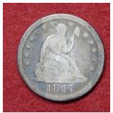 1847 O Seated Liberty Quarter - no motto
