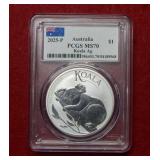 2025 Australia Koala PCGS MS70 Bullion 1oz .9999