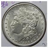 1886 O Morgan Silver Dollar