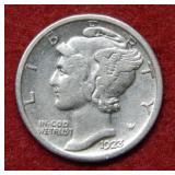 1923 S Mercury Silver Dime