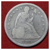 1846 O Seated Liberty Silver Dollar - no motto