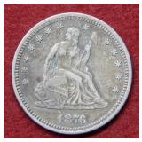 1876 Seated Liberty Seated Quarter