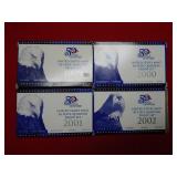 1999-2000-2001-2002 US Proof Coins
