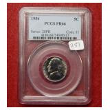 1954 Jefferson Nickel PCGS PR66