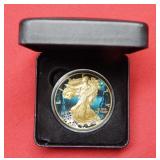 Colorized Silver Eagle - both sides