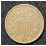 1865 Two Cent Piece