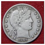 1909 S Barber Silver Half