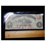1862 Virginia Treasury $1 Note