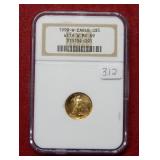 1999 W Eagle $5 1/10oz Gold  NGC MS69