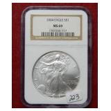 2004 Silver Eagle 1oz NGC MS69