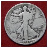 1917 D OBV Walking Liberty Silver Half