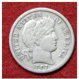 1907 O Barber Silver Dime