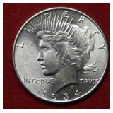 1934 Peace Silver Dollar