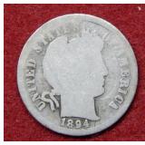 1894 Barber Silver Dime