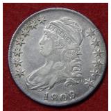1809 Bust Silver Half Dollar